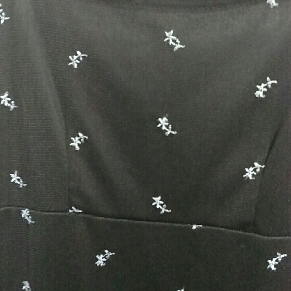 Vintage black slip dress w blue details Y2K - Picture 2 of 3
